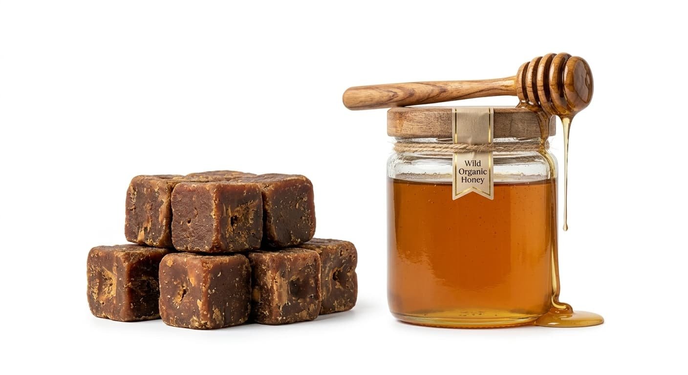 organic wild honey & dark jaggery organic wild honey & dark jaggery