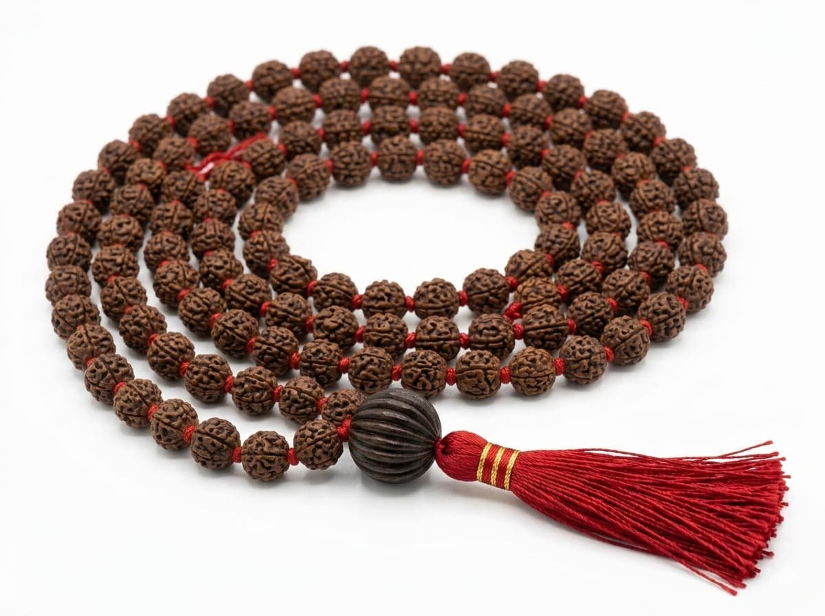 premium original panchmukhi rudraksha and sphatik mixed mala (108+1 beads) for meditation & peace lab certified premium original panchmukhi rudraksha and sphatik mixed mala (108+1 beads) for meditation & peace lab certified